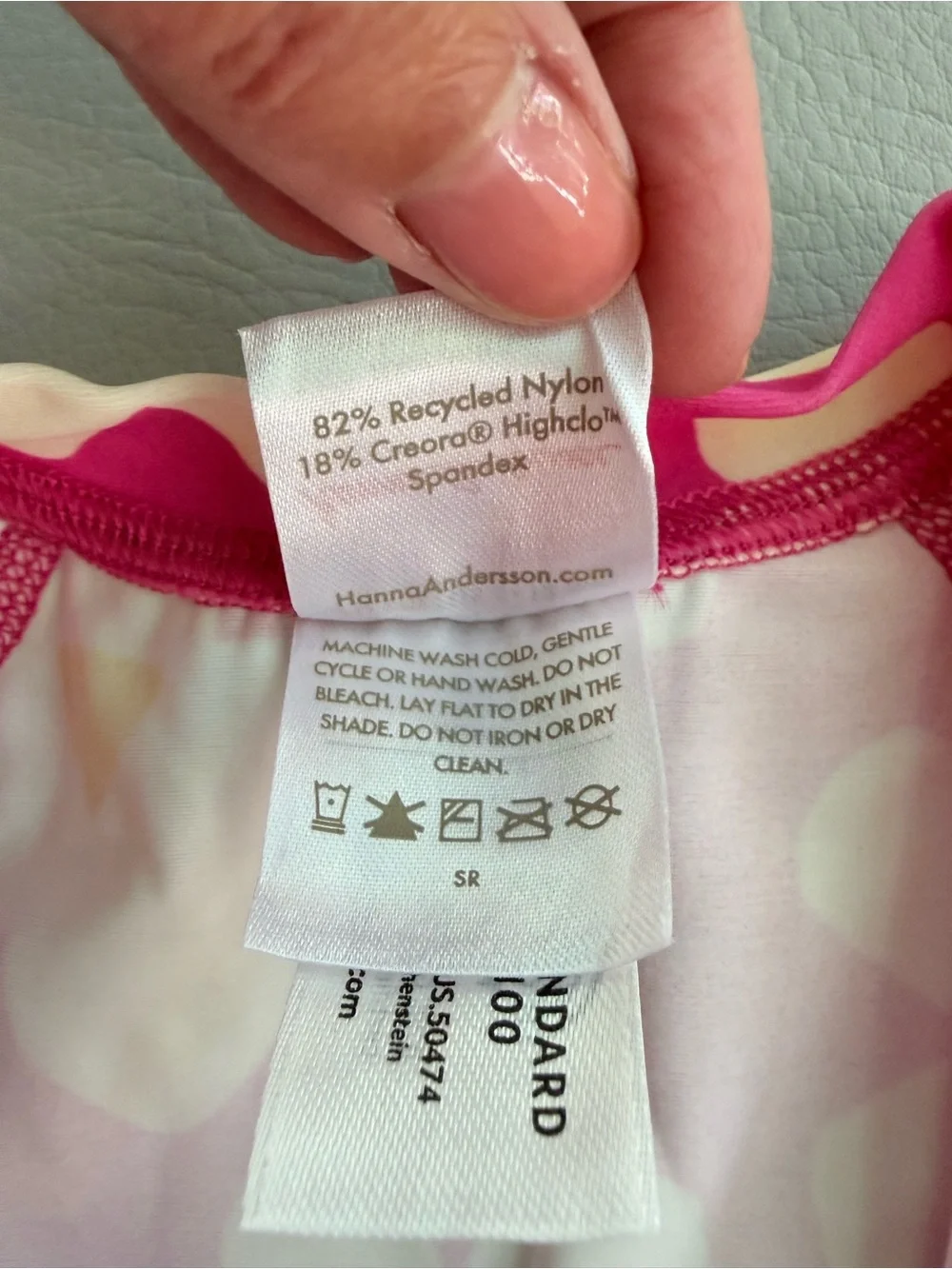 Hanna Andersson Long Sleeve Rashguard Pink Flowers Baby Swimsuit 6-12M - New